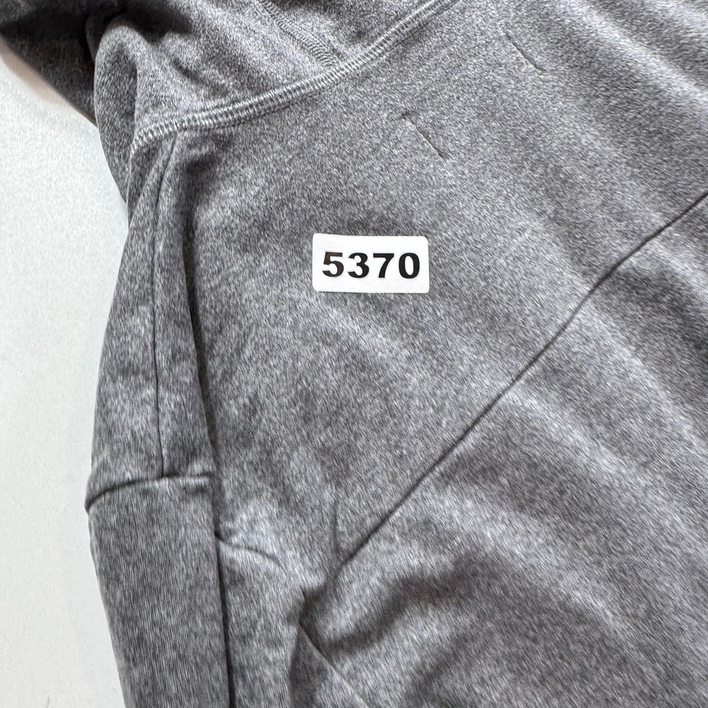 DESO Hoodie Womens Large Gray Lightweight Pullover Longline Wrap Hem Made USA - Picture 9 of 9